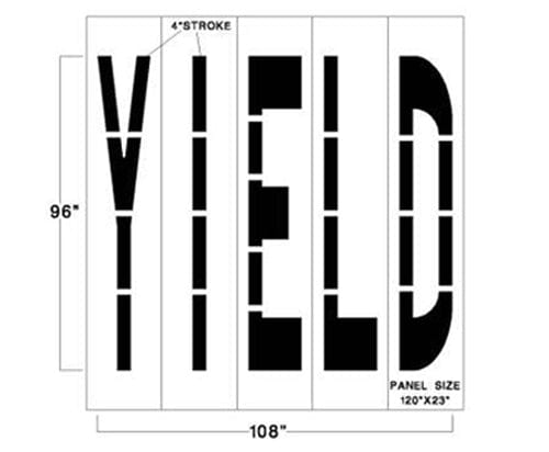 Newstripe Field Equipment 96" Federal YIELD Stencil | Newstripe