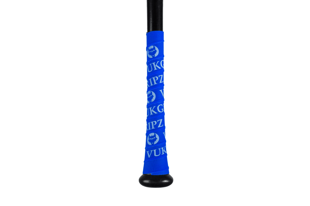 VukGripz Baseball & Softball Gloves Blue Bat Grip Tape with White | VukGripz
