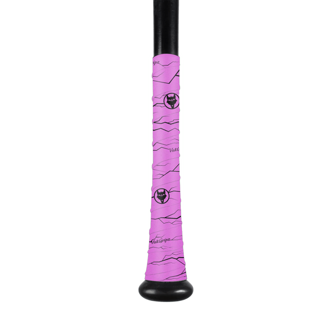 VukGripz Bat Grip Tape Pulse Pink Bat Grip Tape with Black | VukGripz
