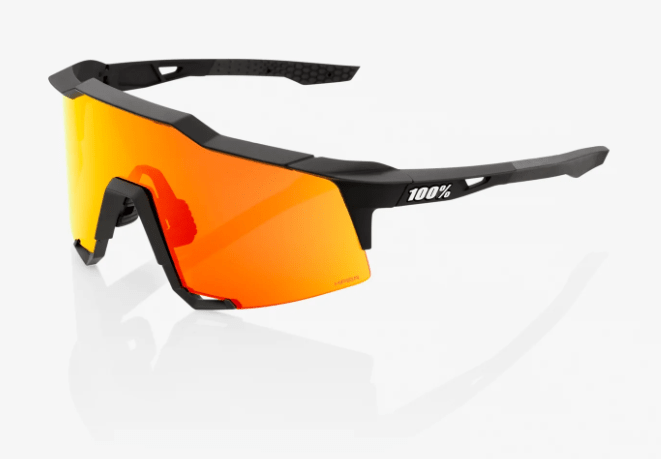 100 Percent SOFT TAC BLACK / HiPER RED MULTILAYER MIRROR LENS Speedcraft® Performance Sunglasses | 100%