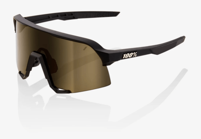 100 Percent SOFT TAC BLACK / SOFT GOLD MIRROR LENS S3 Performance Sunglasses | 100%