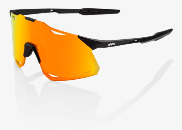 100 Percent Sunglasses MATTE BLACK / HiPER RED MULTILAYER MIRROR LENS 100% HYPERCRAFT Performance Sunglasses