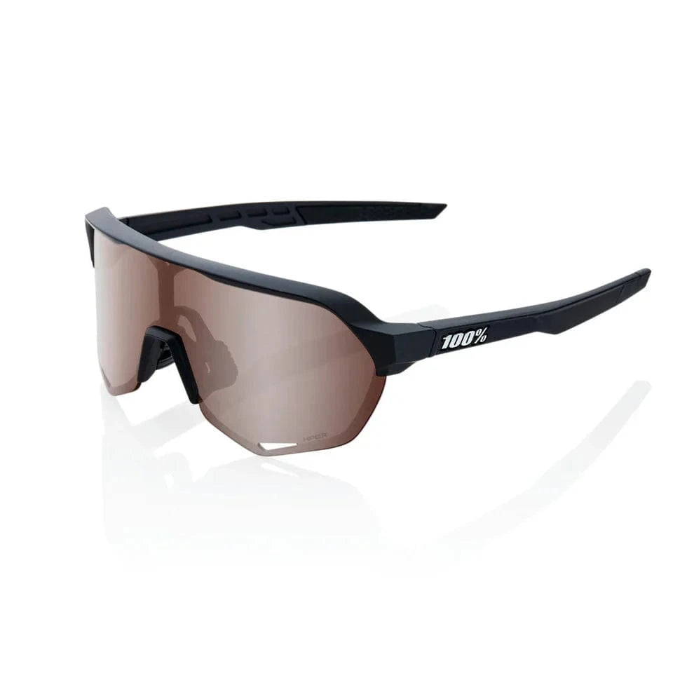 100 Percent Sunglasses Soft Tac Black / HiPER Crimson Silver Mirror Lens 100% S2 Performance Sunglasses