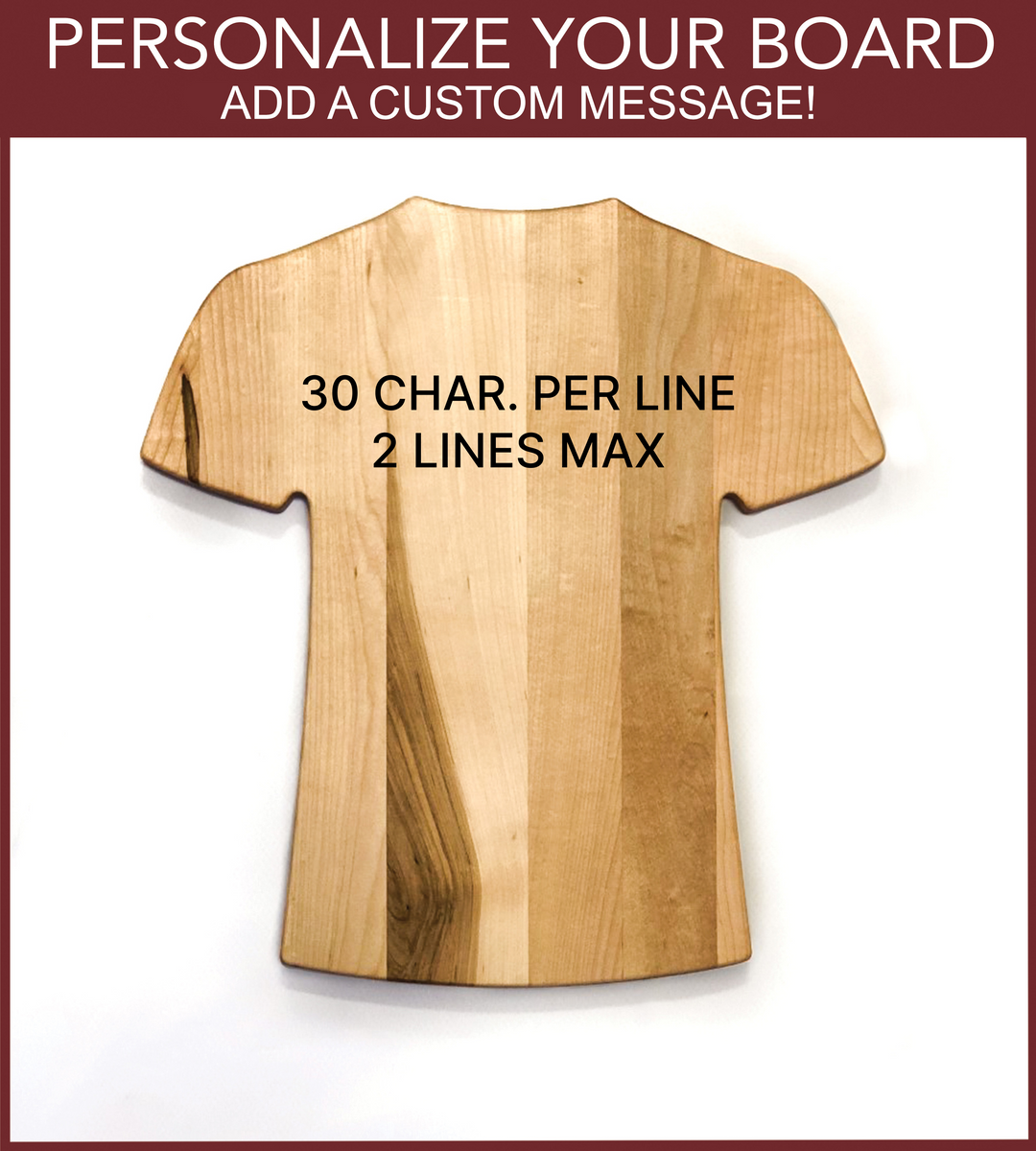 Athletics Team Jersey Cutting Board | Customize With Your Name & Number | Add a Personalized Note