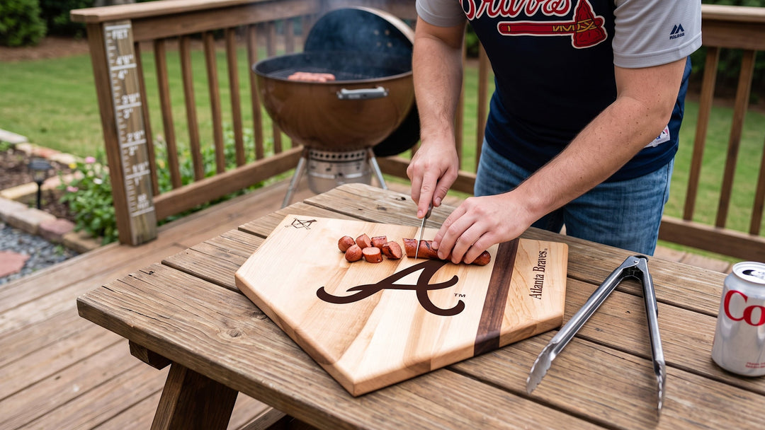 Atlanta Braves Home Plate Cutting Boards | Multiple Sizes | Multiple Designs