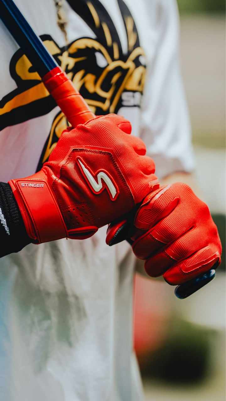 Color Crush Batting Gloves - Red