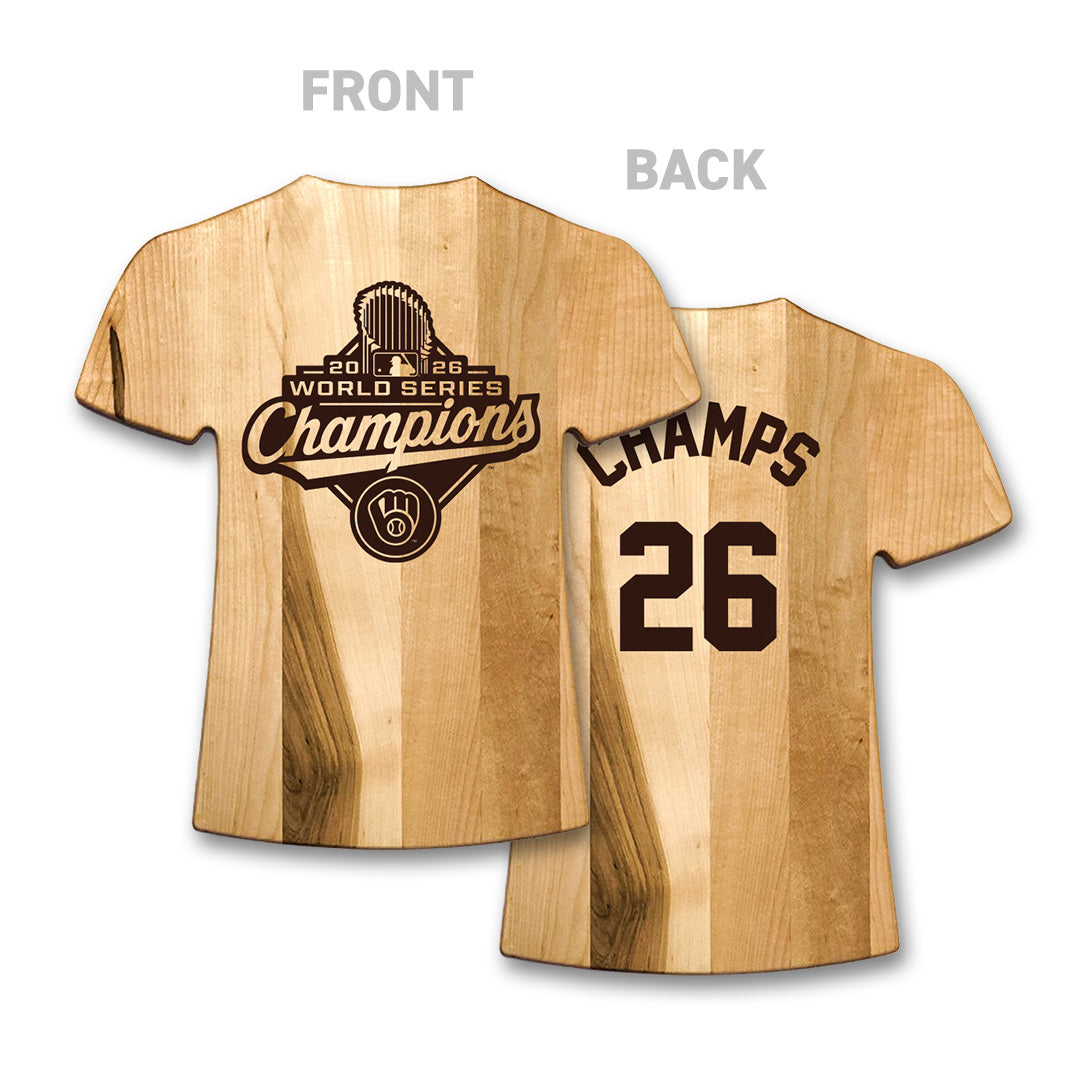Milwaukee Brewers 2026 World Series Champions Jersey Board