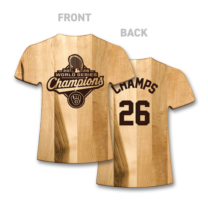 Milwaukee Brewers 2026 World Series Champions Jersey Board