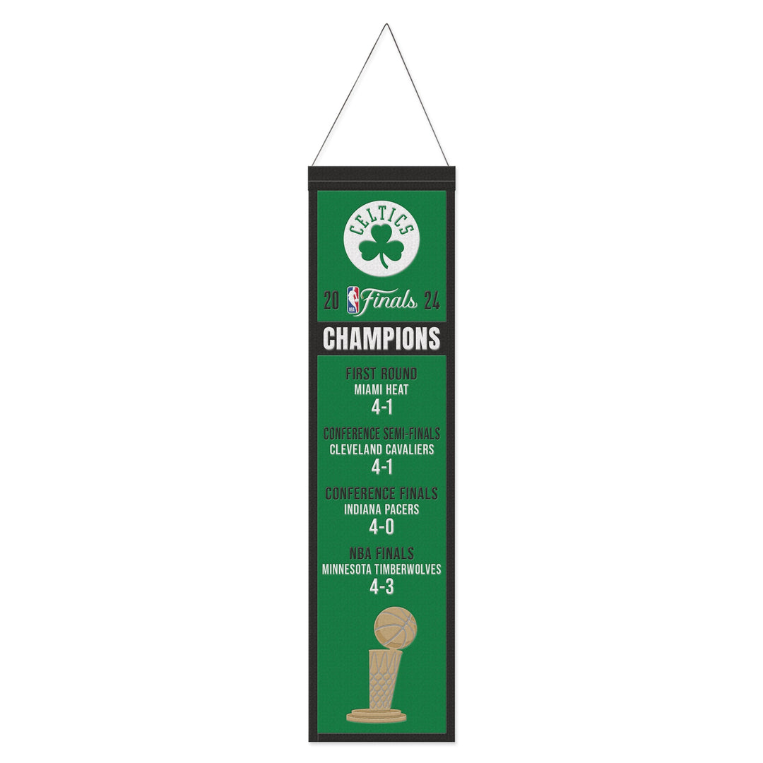 Boston Celtics 2024 NBA Champions 8" x 32" Wool Banner