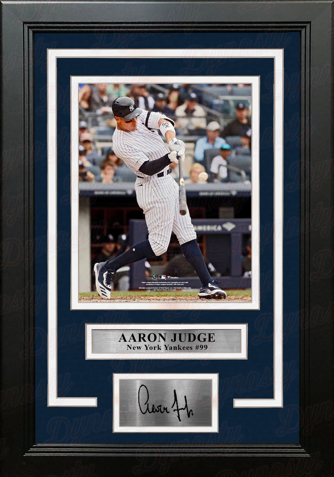 Aaron Judge in Action New York Yankees 8" x 10" Framed Baseball Photo with Engraved Autograph
