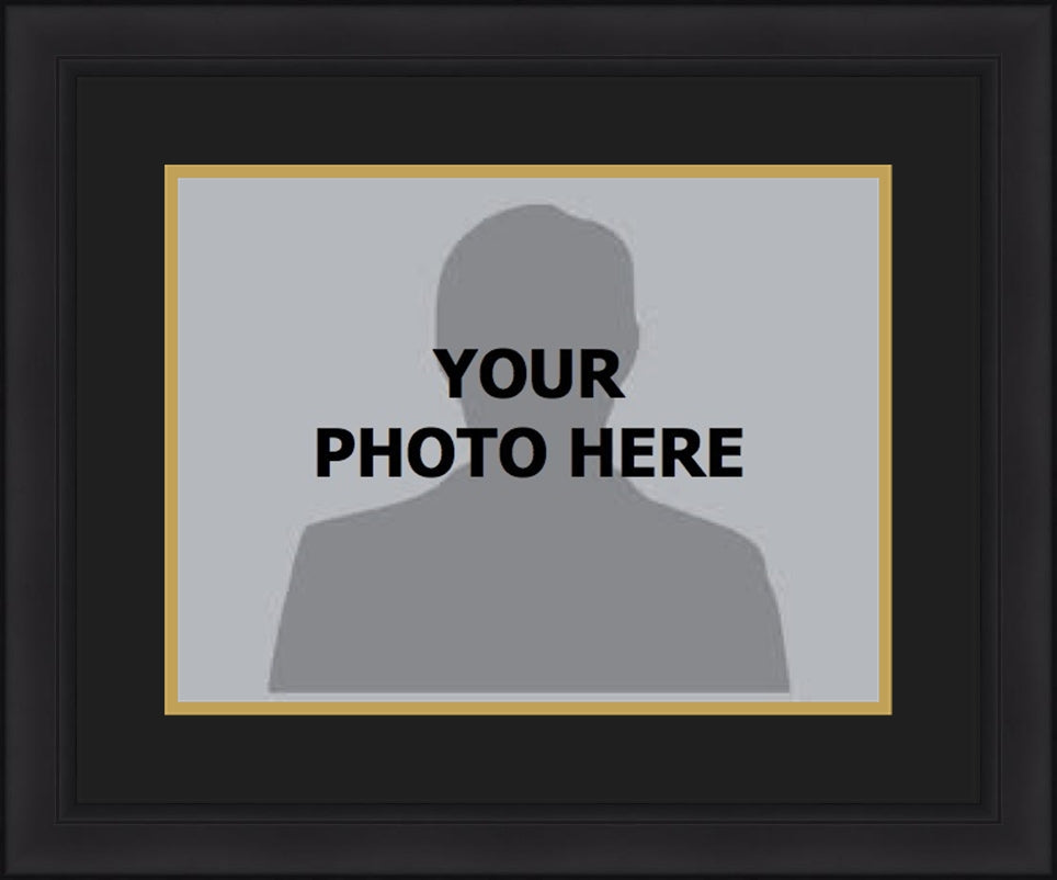 NHL Hockey Photo Picture Frame Kit - Anaheim Ducks (Black Matting, Gold Trim)