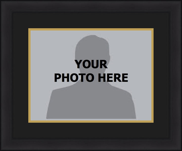 NHL Hockey Photo Picture Frame Kit - Anaheim Ducks (Black Matting, Gold Trim)