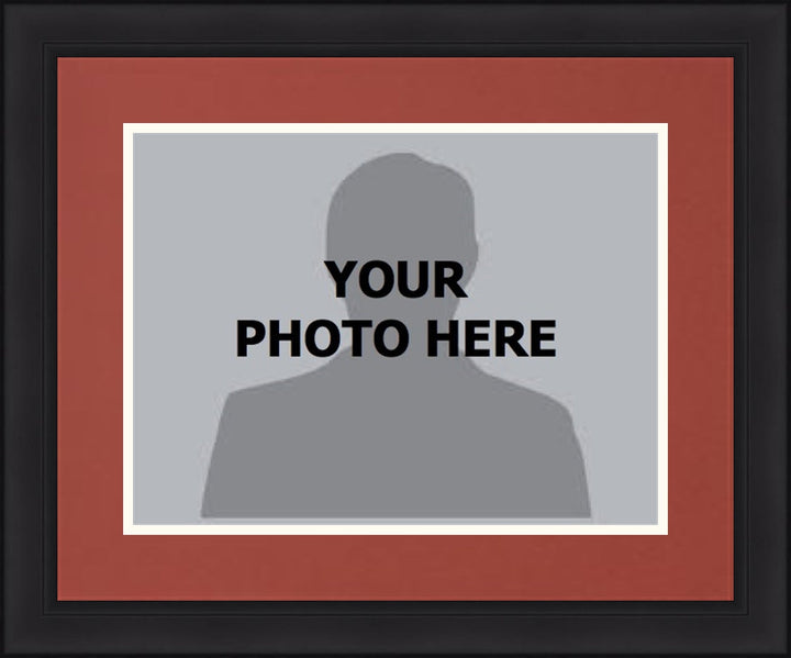 NHL Hockey Photo Picture Frame Kit - Arizona Coyotes (Brick Red Matting, White Trim)