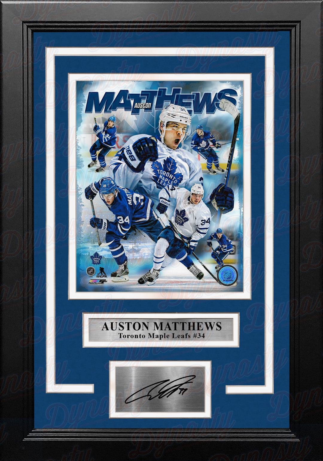 Auston Matthews Toronto Maple Leafs 8" x 10" Framed Hockey Collage Photo with Engraved Autograph