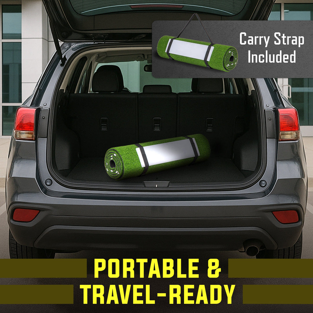 GoSports Softball Pitching Mat with Stride Guide System - Indoor Outdoor Antislip Rubber Backing