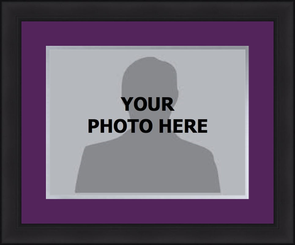MLB Baseball Photo Picture Frame Kit - Colorado Rockies (Purple Matting, Gray Trim)