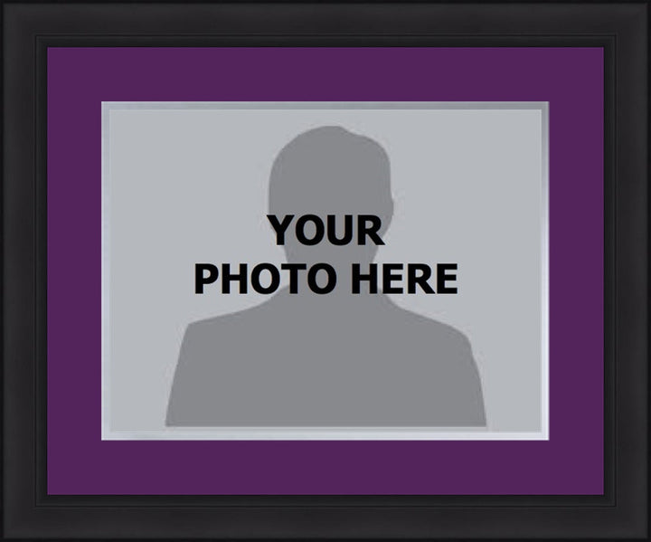 MLB Baseball Photo Picture Frame Kit - Colorado Rockies (Purple Matting, Gray Trim)