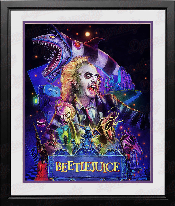 Michael Keaton Framed Autographed 16x20 Photo Collage "Beetlejuice"