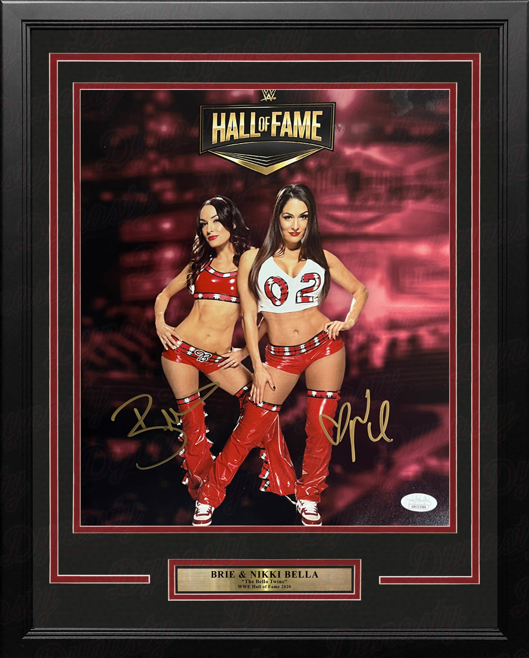 Brie & Nikki Bella Autographed Framed WWE Wrestling Bella Twins Collage Photo