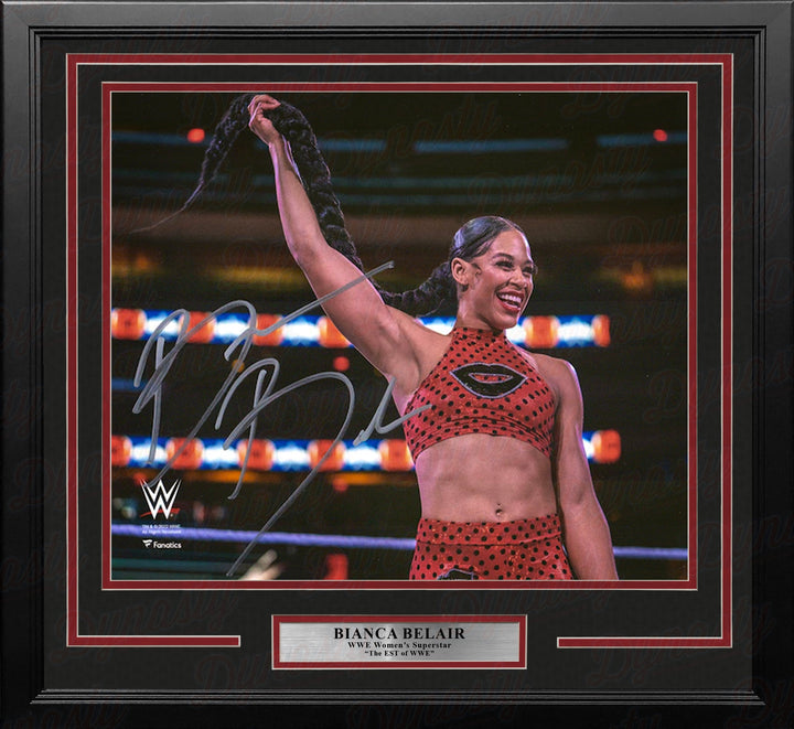 Bianca Belair Hair Whip Autographed 16" x 20" Framed WWE Wrestling Photo