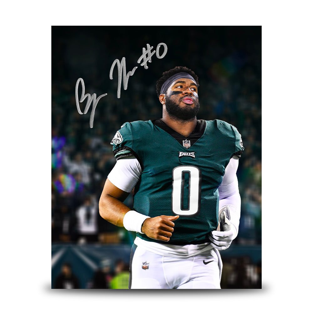 Bryce Huff Philadelphia Eagles Autographed 8" x 10" Blackout Football Photo