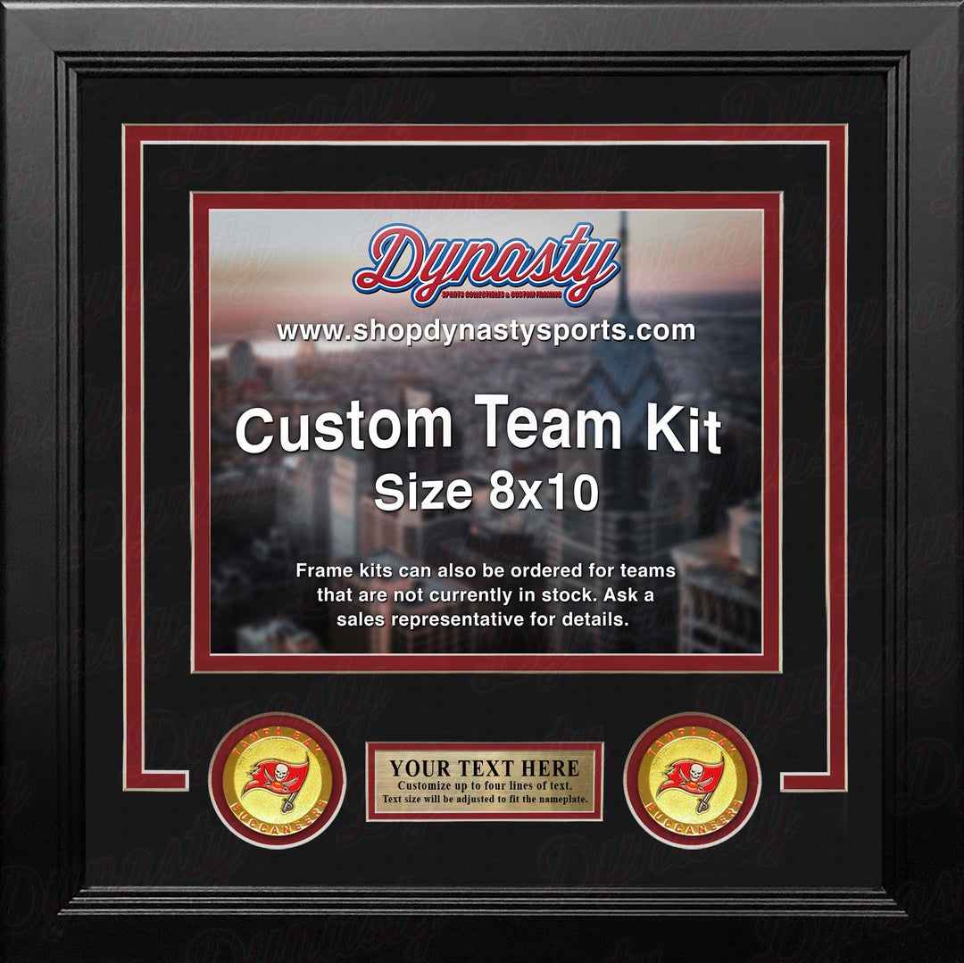 Tampa Bay Buccaneers Custom NFL Football 8x10 Picture Frame Kit (Multiple Colors)