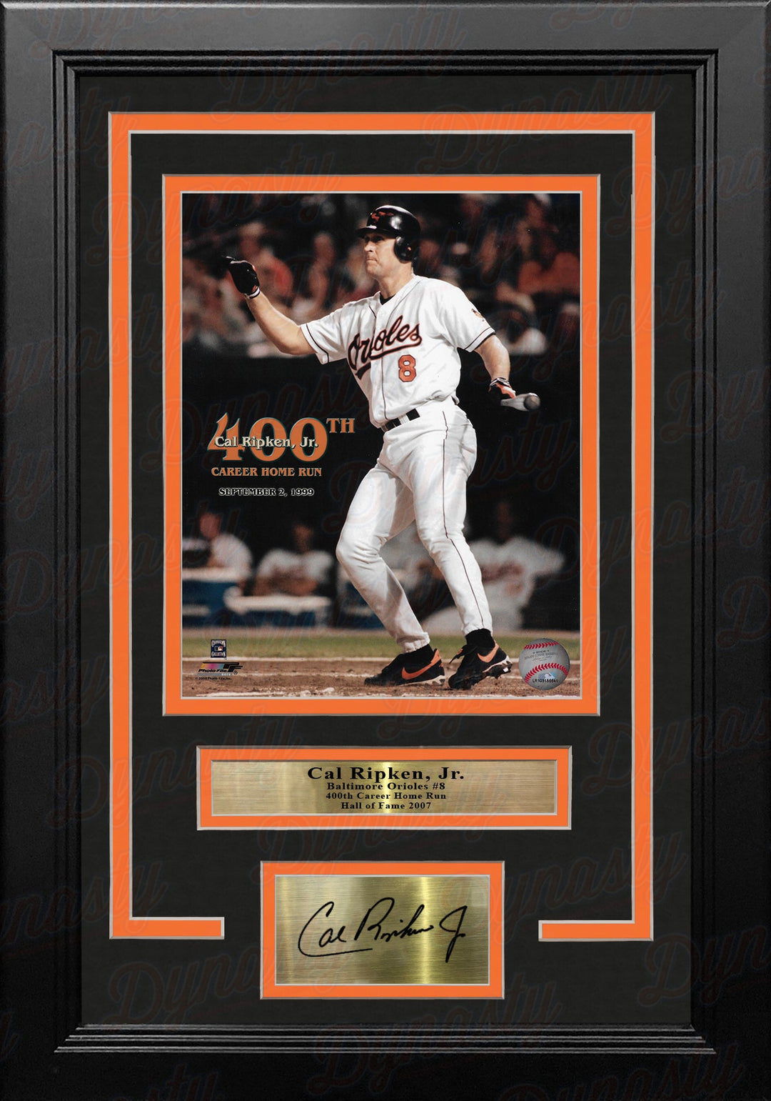 Cal Ripken, Jr. 400th Home Run Baltimore Orioles 8" x 10" Framed Baseball Photo with Engraved Autograph