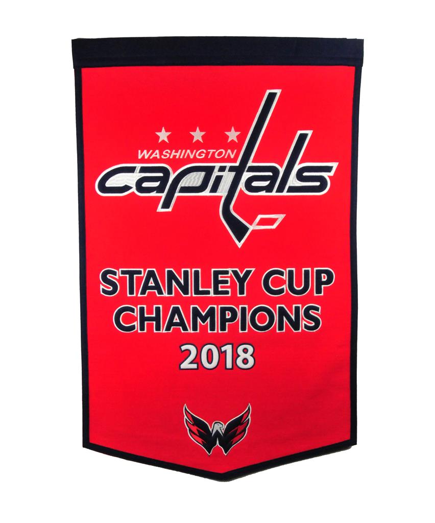 Washington Capitals 2018 Stanley Cup Champions NHL Hockey Wool Dynasty Banner