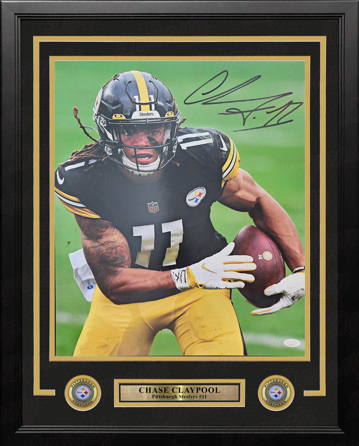 Chase Claypool Close-Up Action Pittsburgh Steelers Autographed 16" x 20" Framed Football Photo