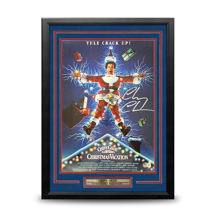 Chevy Chase Autographed "National Lampoon's Christmas Vacation" 11" x 17" Framed Movie Photo