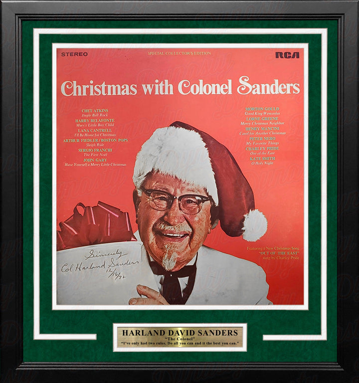 Colonel Harland David Sanders Kentucky Fried Chicken Autographed Framed Album