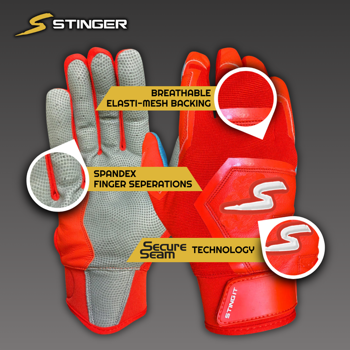 Color Crush Batting Gloves - Orange