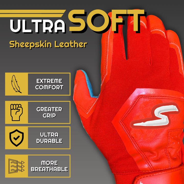 Color Crush Batting Gloves - Red
