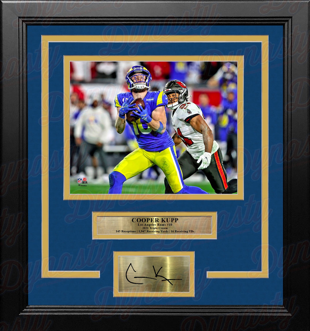 Cooper Kupp Playoff Action Los Angeles Rams 8" x 10" Framed Football Photo with Engraved Autograph
