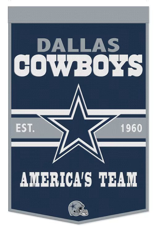 Dallas Cowboys 24" x 38" Primary Wool Banner