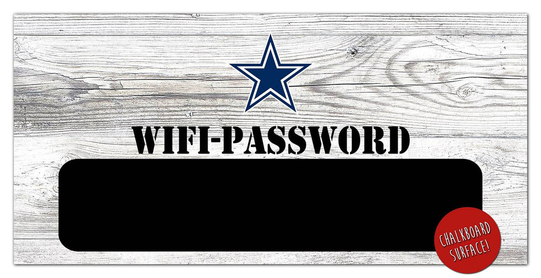 Dallas Cowboys Wifi Password 6" x 12" Wood Sign