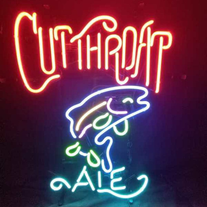 Neon Signs Land Neon Signs Cutthroat Ale Fish Neon Light Sign