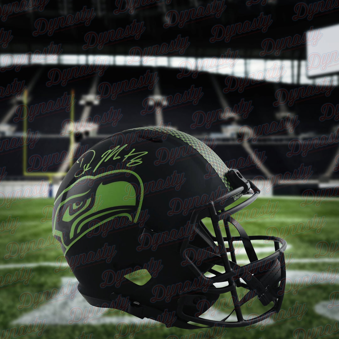DK Metcalf Autographed Seattle Seahawks Eclipse Speed Full-Size Football Helmet