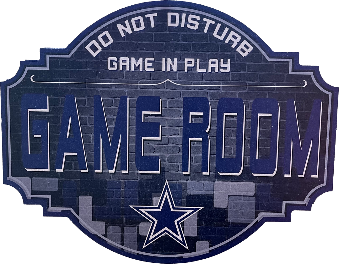 Dallas Cowboys 24" Game Room Wood Sign