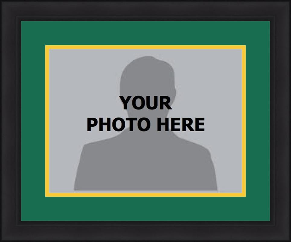 MLB Baseball Photo Picture Frame Kit - Oakland Athletics (Green Matting, Yellow Trim)