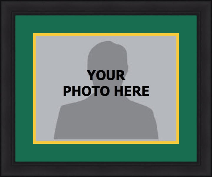 NHL Hockey Photo Picture Frame Kit - Dallas Stars (Green Matting, Yellow Trim)