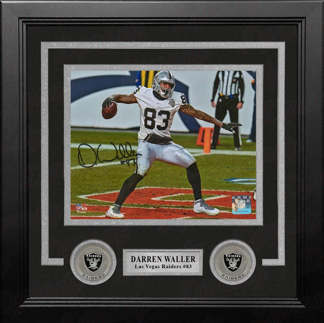 Darren Waller Touchdown Celebration Las Vegas Raiders Autographed 8" x 10" Framed Football Photo