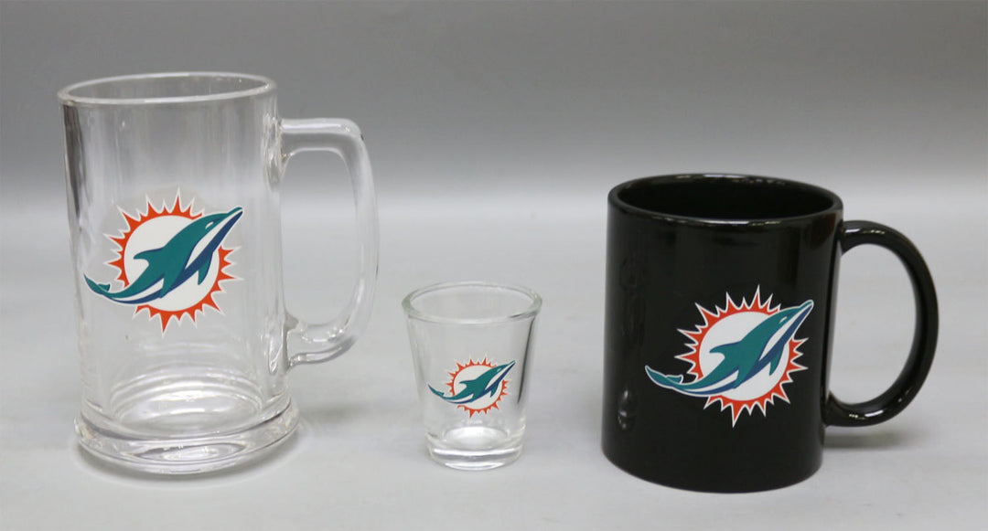 Miami Dolphins 3-Piece Glassware Gift Set