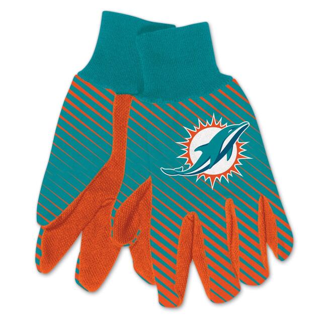Miami Dolphins Adult Two-Tone Gloves