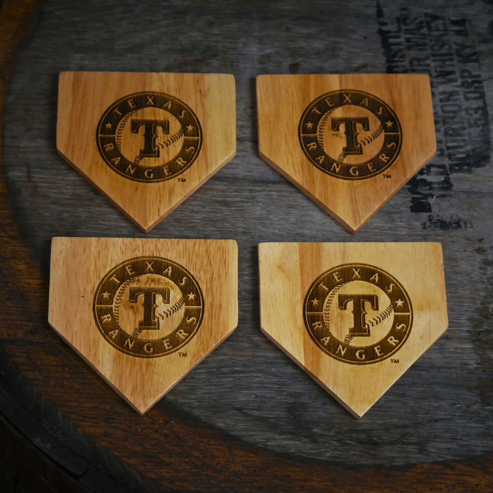 Dugout Mug® | Texas Rangers Wood Coaster