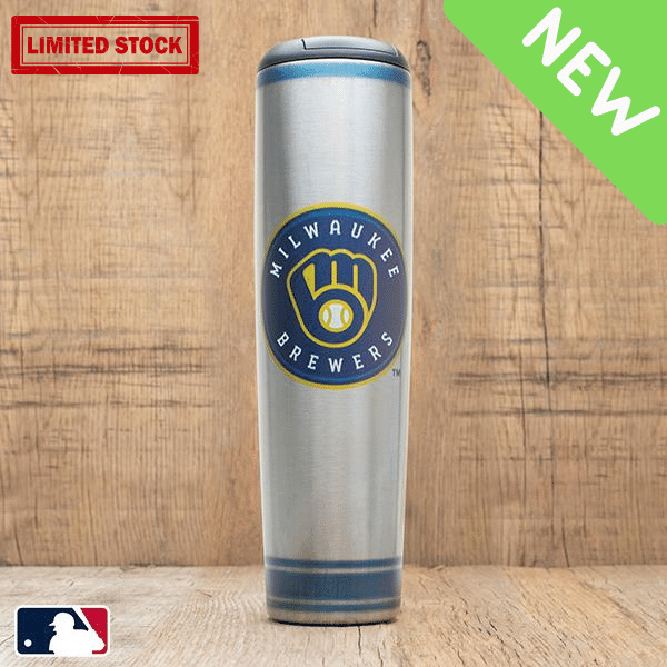 Dugout Mugs® | Milwaukee Brewers Metal Dugout Mug Stainless Steel Baseball Bat Mug