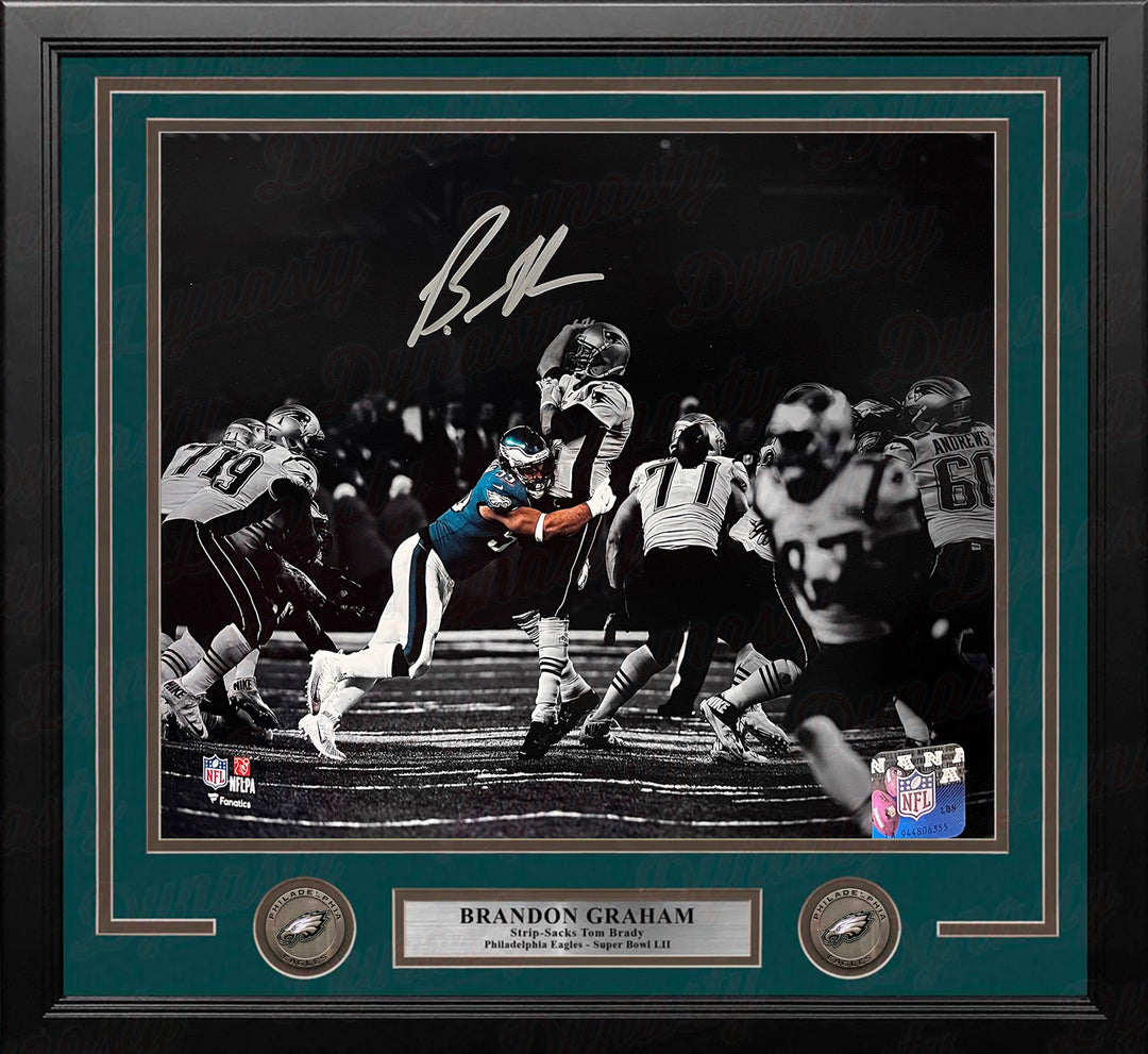 Brandon Graham Strip-Sack Philadelphia Eagles Autographed 11" x 14" Framed Blackout Football Photo