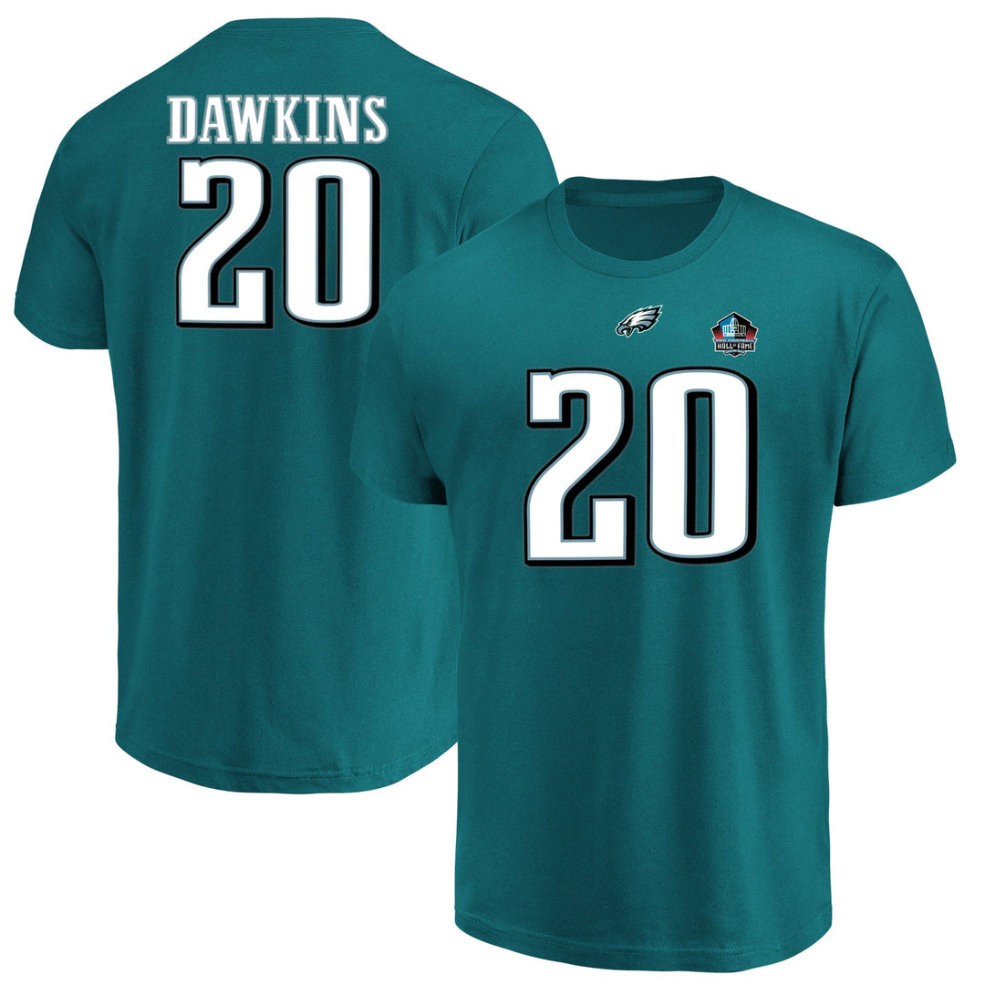 Brian Dawkins Philadelphia Eagles Hall of Fame Inductee Player Name & Number T-Shirt