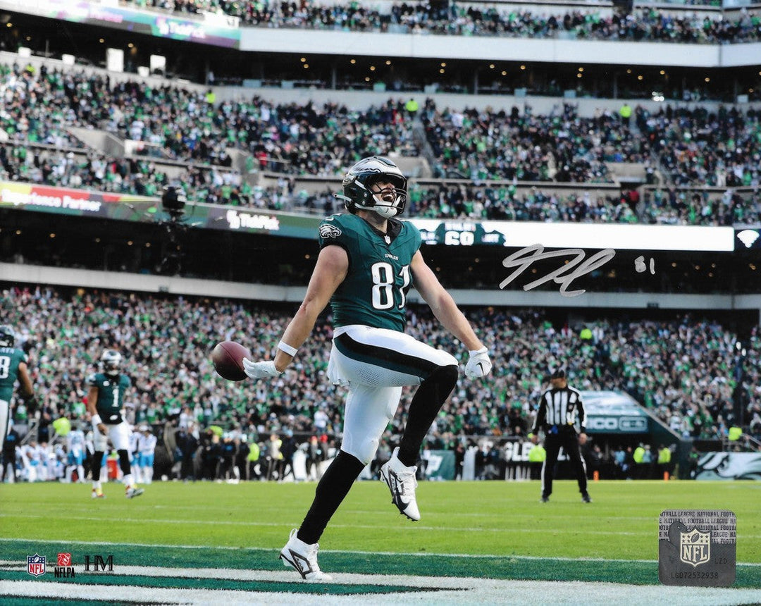 Grant Calcaterra First Touchdown Philadelphia Eagles Autographed 11" x 14" Football Photo