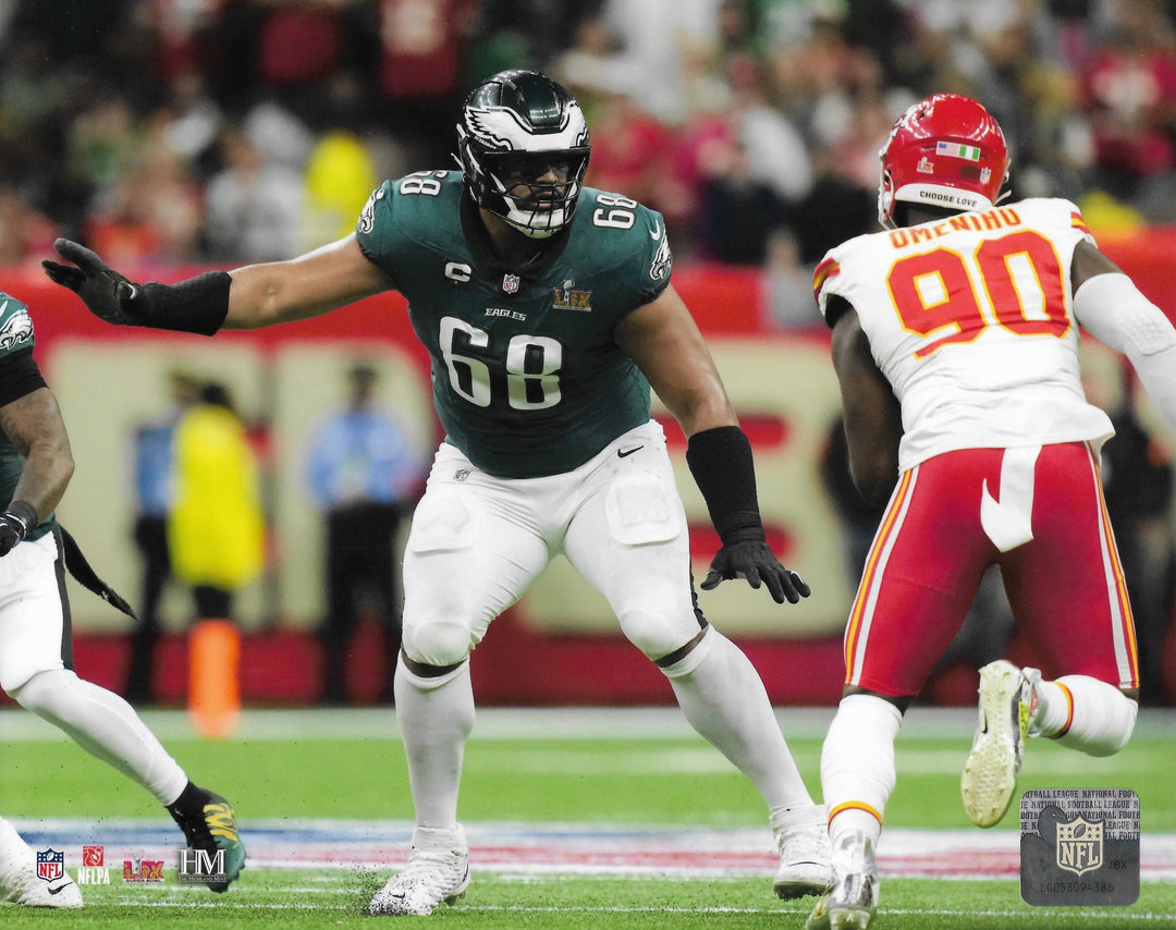 Jordan Mailata Super Bowl LIX Eagles Action Photo